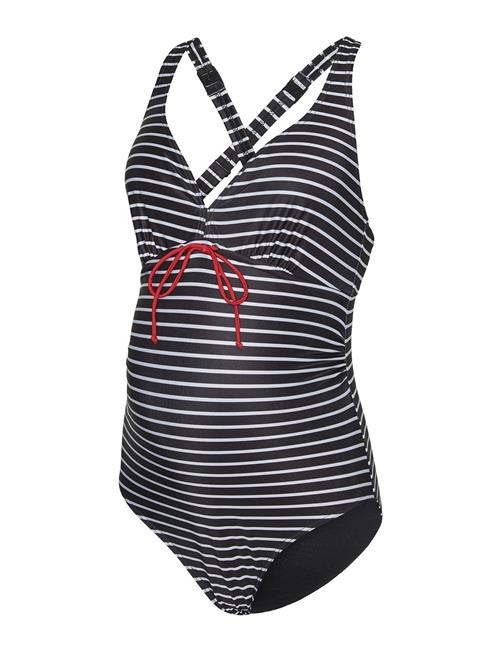 Mamalicious Mlnewjose Stripe Swimsuit Recycled A. Mamalicious Black