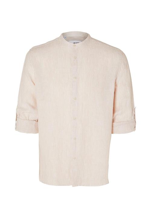 Selected Homme Slhregkylian-Linen Shirt Ls Band B Selected Homme Pink