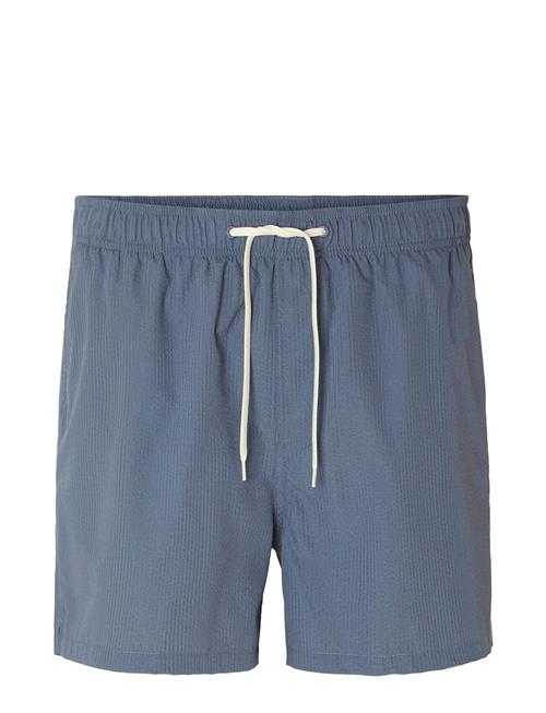 Selected Homme Slhcooper-Seersucker Swimshorts Selected Homme Blue