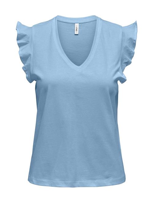 ONLY Onlmay Life S/S Frill V-Neck Top Box Jrs ONLY Blue