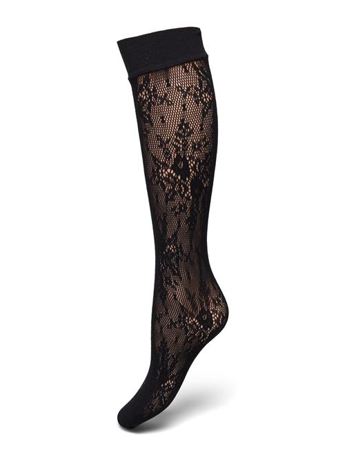 Rosa Lace Knee-Highs Swedish Stockings Black