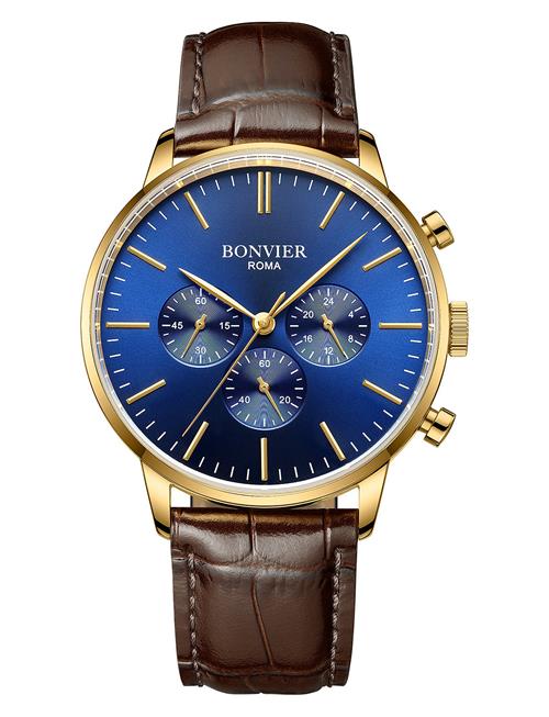 Se Bonvier Bonvier Chronograph Bonvier Brown ved Booztlet