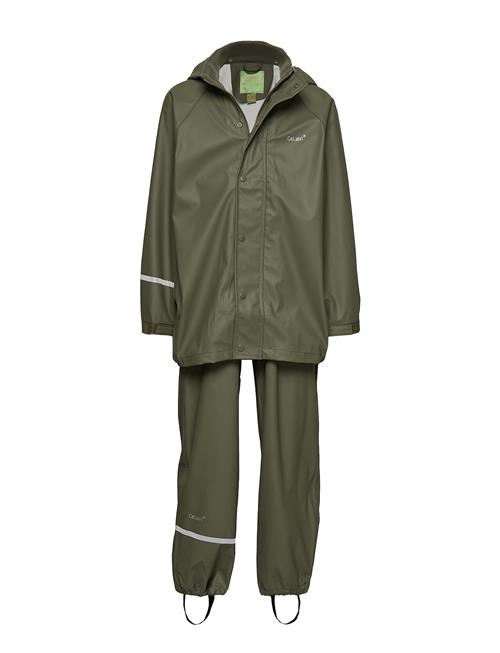 Se CeLaVi Basic Rainwear Set -Solid Pu CeLaVi Green ved Booztlet