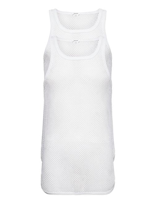 Resteröds Brynje Grovmasket Singlet 2-Pa Resteröds White