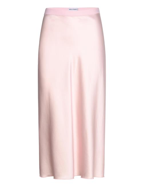 Ahlvar Gallery Hana Satin Silk Skirt Ahlvar Gallery Pink