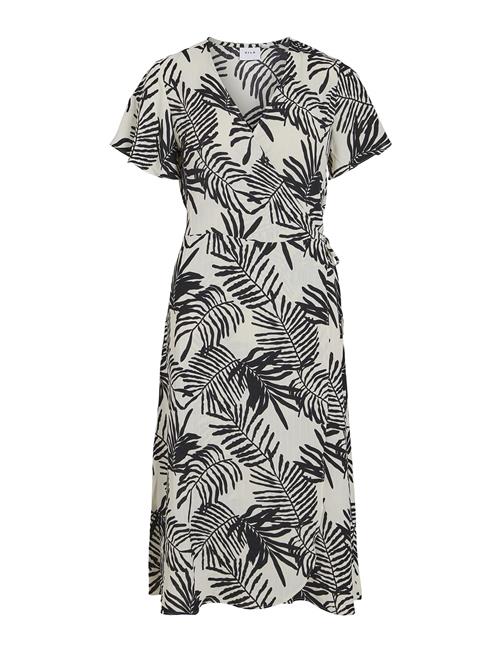 Vila Vilovie S/S Wrap Midi Dress - Noos Vila White