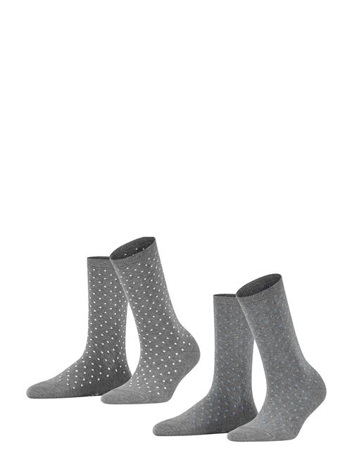 Fine Dot 2-Pack Sustainable With Pattern Esprit Socks Grey