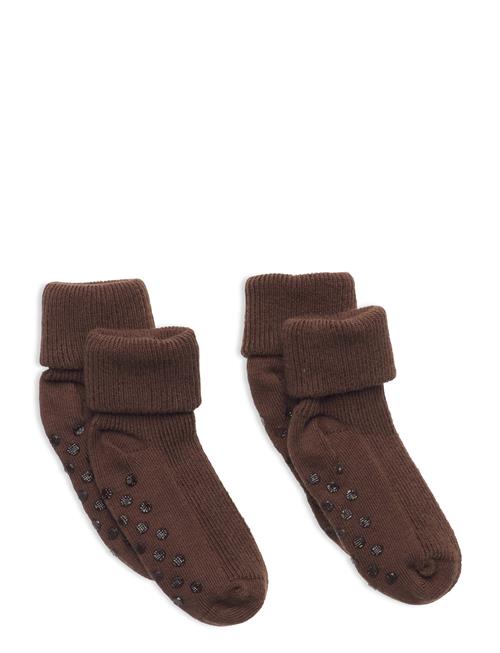 Baby Rib Sock W. Abs Minymo Brown