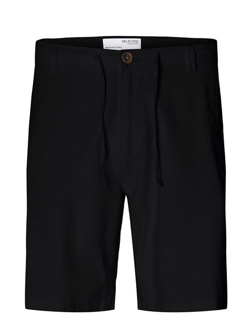 Slhregular-Brody Linen Bld Shorts Noos Selected Black