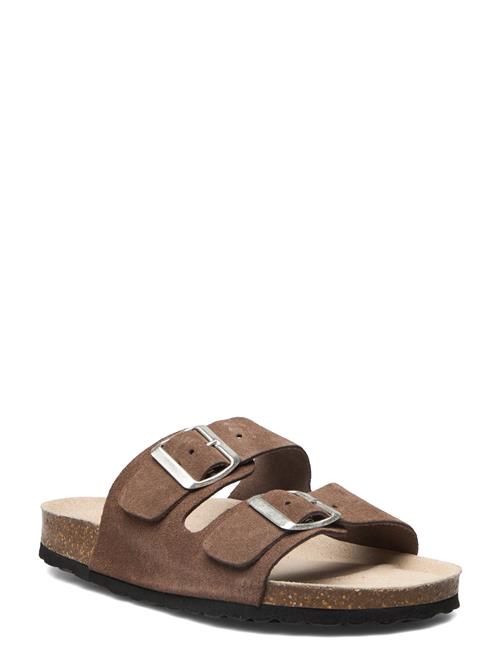 Se Bianco Biaolivia Sandal Suede Bianco Brown ved Booztlet