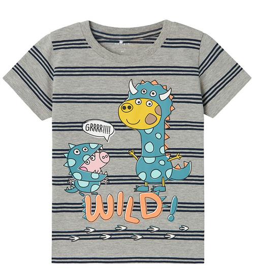 Se Name It Name It T-shirt - NmmAfaf - Gurli Gris - Grey Melange ved KidsWorld