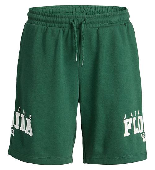 Jack & Jones Jack & Jones Sweatshorts - JpstCory - MÃ¸rkegrÃ¸n m. Hvid