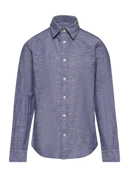 Jack & Jones Jjelinen Blend Shirt Ls Sn Jnr Jack & J S Blue