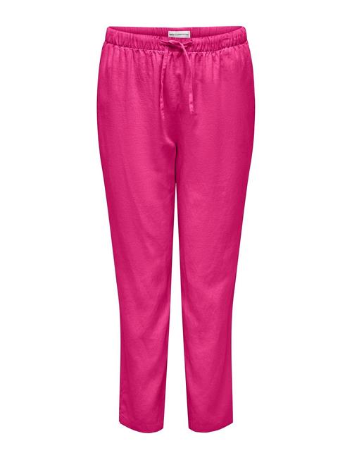 Carcaro Mw Linen Bl Pull-Up Pant Tlr ONLY Carmakoma Pink