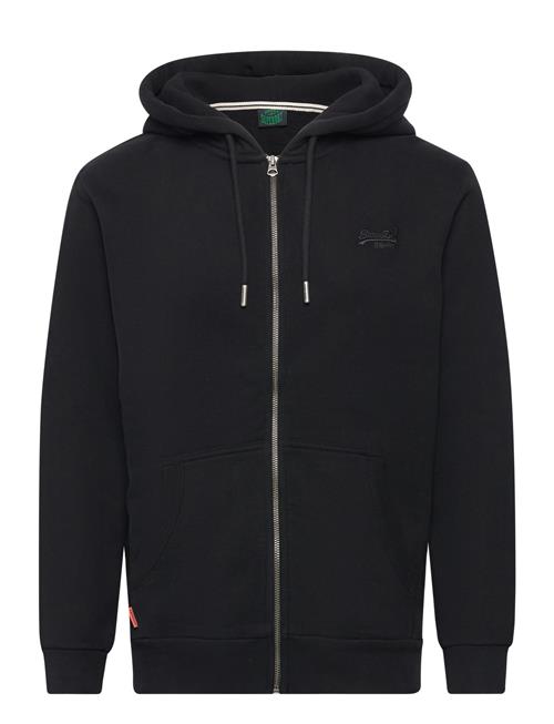 Se Superdry Essential Logo Zip Hoodie Superdry Black ved Booztlet