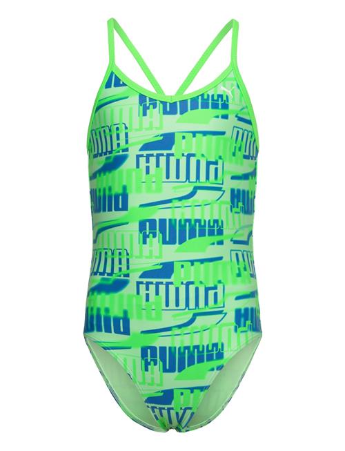 Puma Swim Puma Swim Girls Printed Swimsuit 1P Puma Swim Green