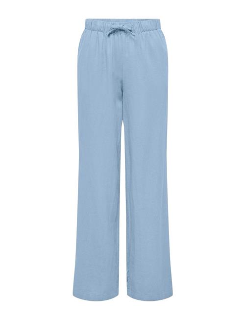 ONLY Onlcaro Mw Linen Bl Pull-Up Pant Cc Pnt ONLY Blue