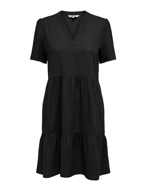 ONLY Onltiri-Caro S/S V-Neck Lin Dress Cc Pnt ONLY Black