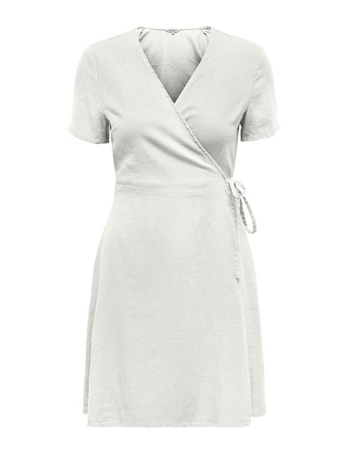 ONLY Onladdiction-Caro S/S Linen Dress Cc Pnt ONLY White