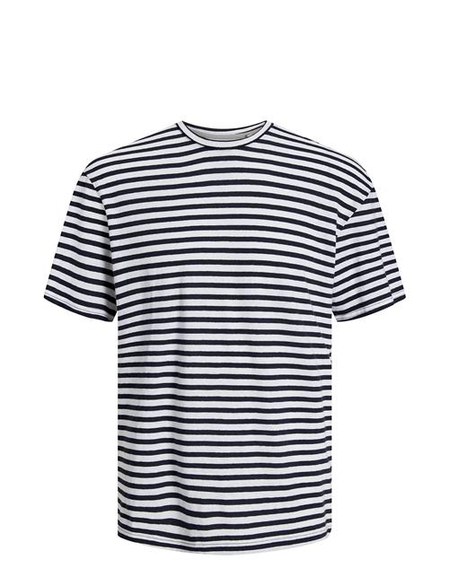 Se Jack & Jones Jprcc Soft Linen Blend Ss Tee Jack & J S Navy ved Booztlet