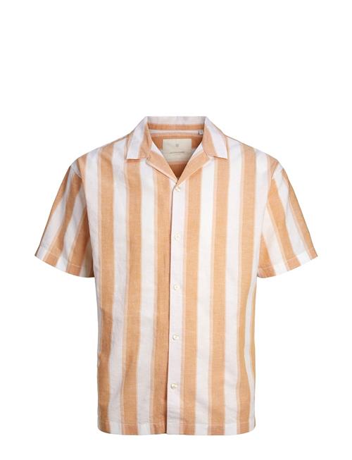 Jack & Jones Jprccsummer Stripe Resort Shirt S/S Ln Jack & J S Cream