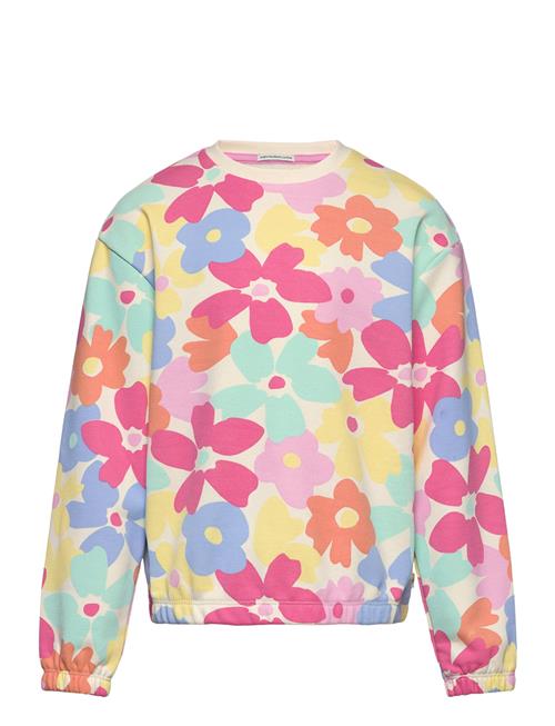 Se Tom Tailor Crop All Over Print Sweatshirt Tom Tailor Patterned ved Booztlet