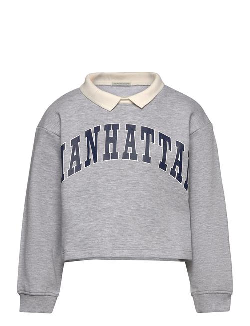 Se Tom Tailor Cropped Polo Sweat Tom Tailor Grey ved Booztlet