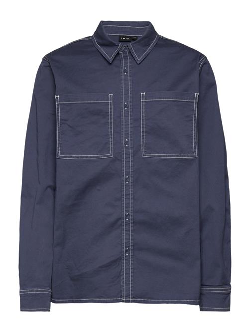 LMTD Nlmsuni Twi Ls Overshirt LMTD Blue