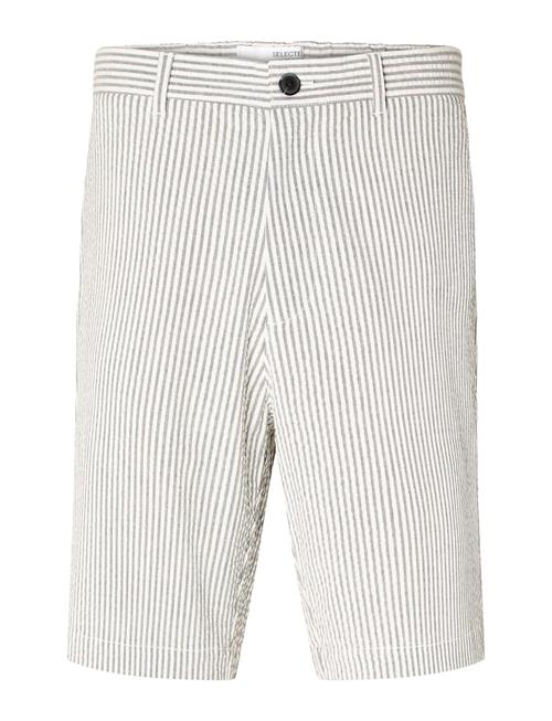 Selected Homme Slhregular-Karl Seersucker Shorts Noos Selected Homme White