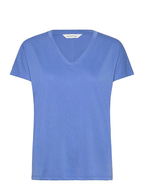 MSCH Copenhagen Mschfenya Modal V Neck Tee MSCH Copenhagen Blue