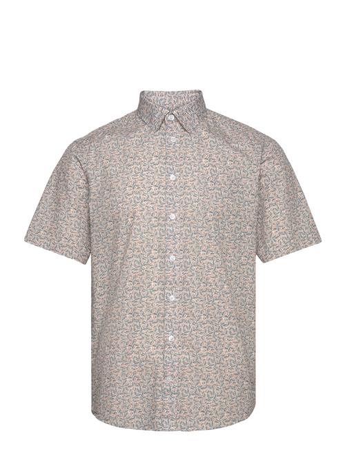 Casual Friday Cfanton Ss Aop Leaves Shirt Casual Friday Beige