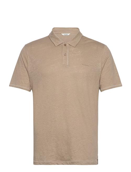 Se Gabba Duke Linen Polo Ss Gabba Beige ved Booztlet