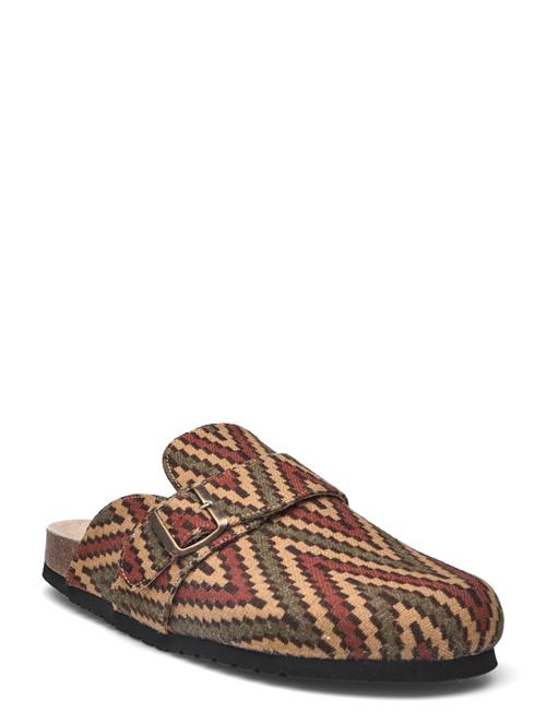 Bianco Biaotto Mule Woven Bianco Brown