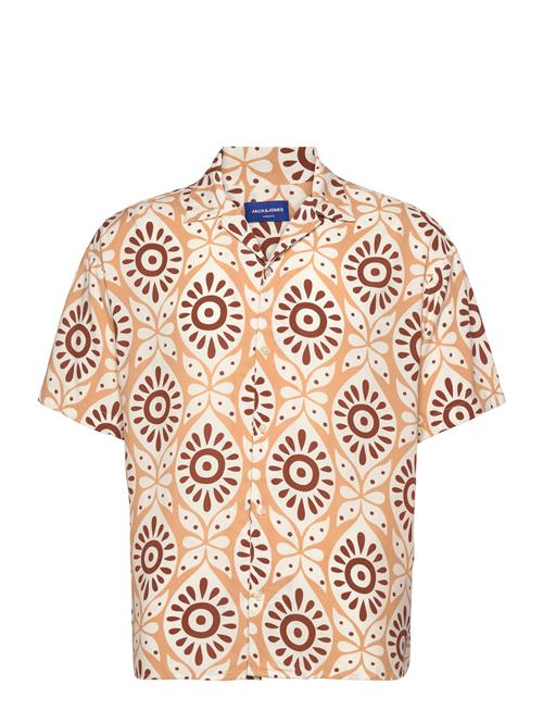 Jack & Jones Jorjeff Gallery Aop Resort Shirt Ss Smu Jack & J S Beige