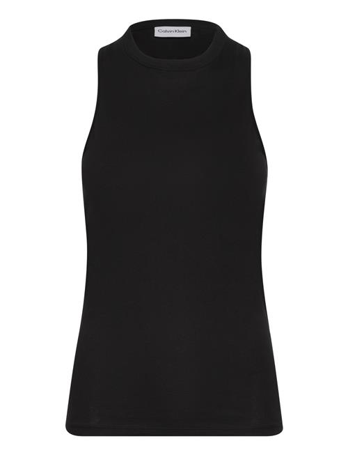 Calvin Klein Smooth Cotton Twist Back Tank Calvin Klein Black