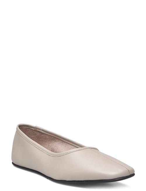 Selected Femme Slfelia Leather Ballerina Selected Femme Grey