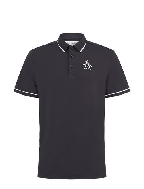 Original Penguin Golf Heritage Piped Polo With Over D Logo Original Penguin Golf Black