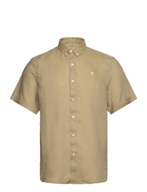 Timberland Mill Brook Linen Short Sleeve Shirt Lemon Pepper Timberland Green