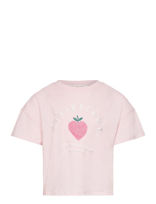 Mango Sequins Printed T-Shirt Mango Pink