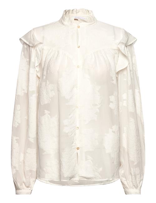 Mango Floral Embroidery Blouse Mango Cream