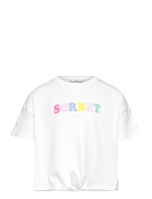 Se Mango Knot Message T-Shirt Mango White ved Booztlet