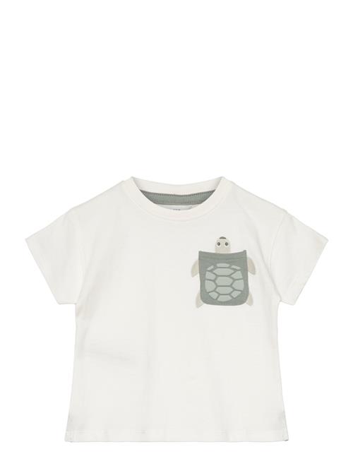 Mango Chest-Pocket Printed T-Shirt Mango White