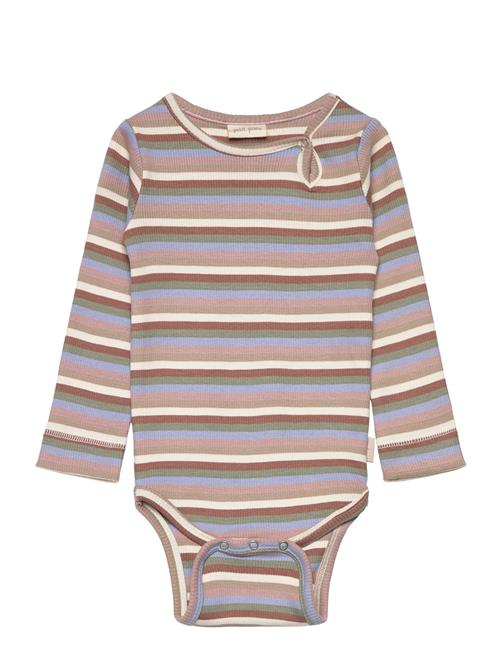 Se Petit Piao Body L/S Modal Multi Striped Petit Piao Purple ved Booztlet