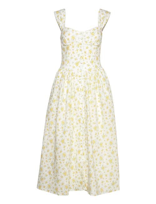 Se Bardot Malea Midi Dress Bardot Yellow ved Booztlet