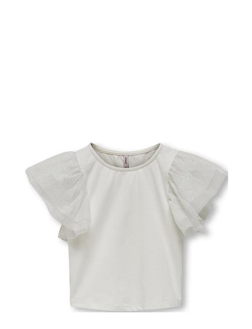 Se Kids Only Kmgsine S/L Glitter Top Jrs Kids Only White ved Booztlet