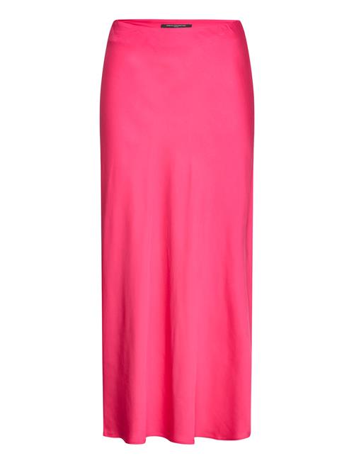 French Connection Ennis Satin Midaxi Slip Skirt French Connection Pink