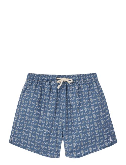 Pompeii Micro Paisley Swim Trunks Pompeii Blue