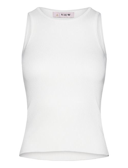 A-View Rib Knit Tank Top A-View White