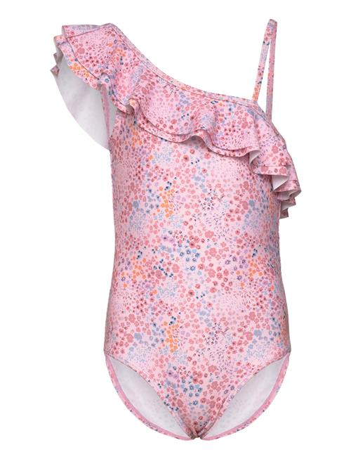 Color Kids Swimsuit Shoulder, Aop Color Kids Pink