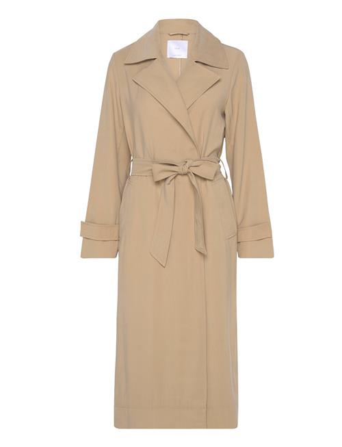 Flowy Lapel Trench Mango Beige